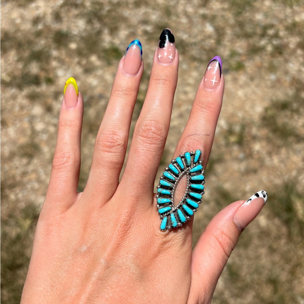 Turquoise Statement Ring - image 1